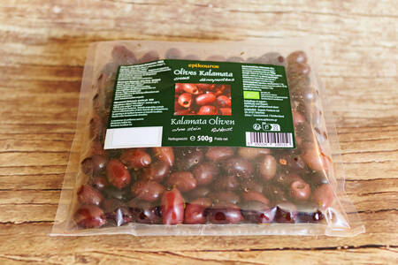 Olives kalamata crues et dénoyautées 500 g BIO