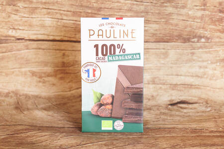 Chocolat noir 100% Madagascar 80 g BIO